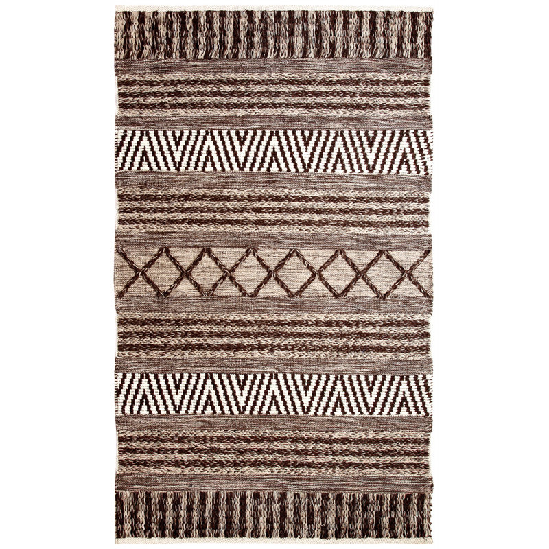 Edwa Wool Ikat Indoor Rug, Rectangle 5' x 8'