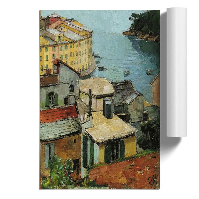 Portofino in Italy by Carl Moll - Frameless Print, 30cm H x 21cm W x 0.1cm D