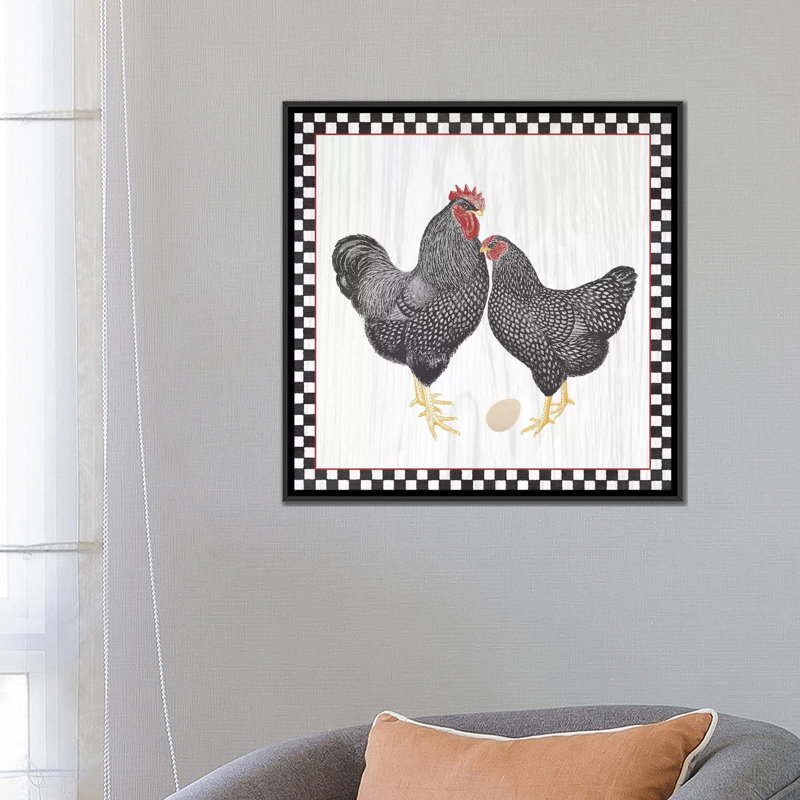 «Home To Roost I», reproduction sur toile tendue, H 37 po x l 37 po x P 1,5 po, Toile avec cadre noir, Pas de tapis