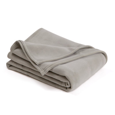 Vellux Flocked Fiber Throw Blanket