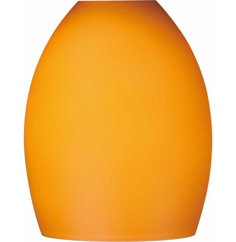 Abat-jour suspendu ovale en verre ambré 6,75 "x l 5,25", ambre