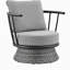 Chaise d'extérieur en osier et aluminium