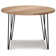 Hunter Round Solid Wood Top Metal Base Dining Table