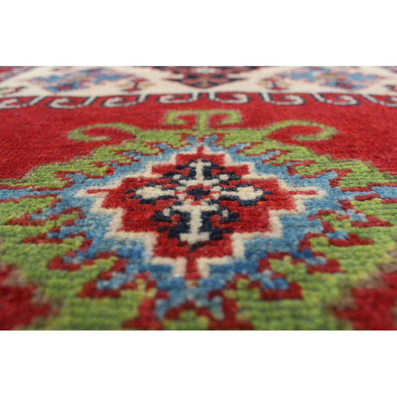 Aquino One-of-a-Kind 5'11" X 8'8" Wool Area Rug in Red