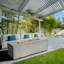 Foyer rectangulaire en béton avec tablette de rangement intégrée et siège de réservoir de gaz H 23,6 po x l 70 po Barnabe-1553837189
