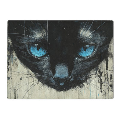 Black Cat Vol.8  Glass Chopping Board