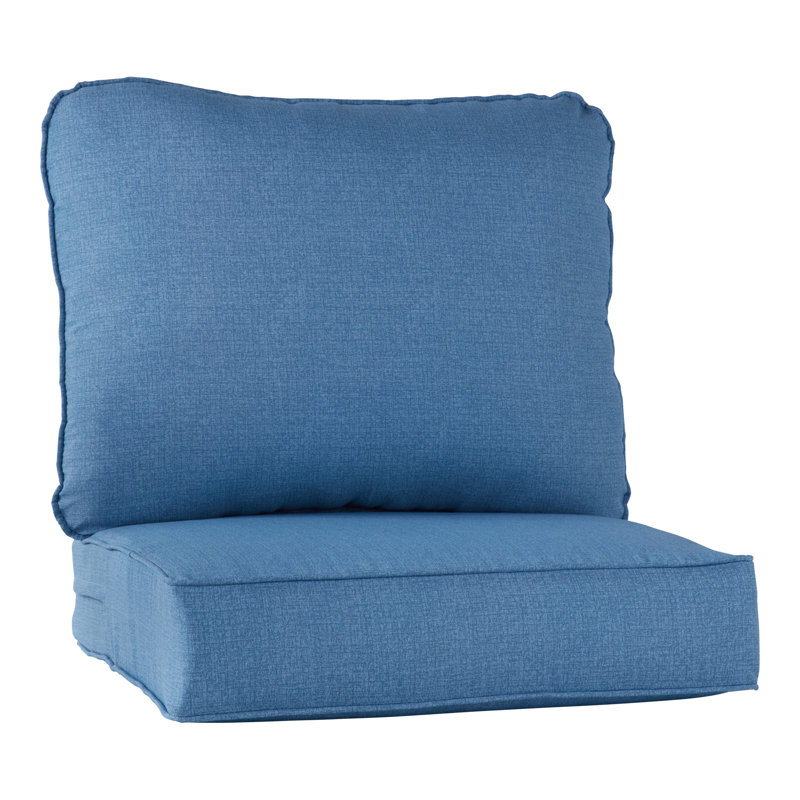Outdoor 2-Piece Deep Seat Cushion Set, Denim