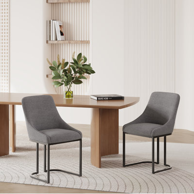 Dining Chair with Metal Legs by COLAMY