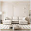 Canapé modulaire avec repose-pieds Chenille-1811156281