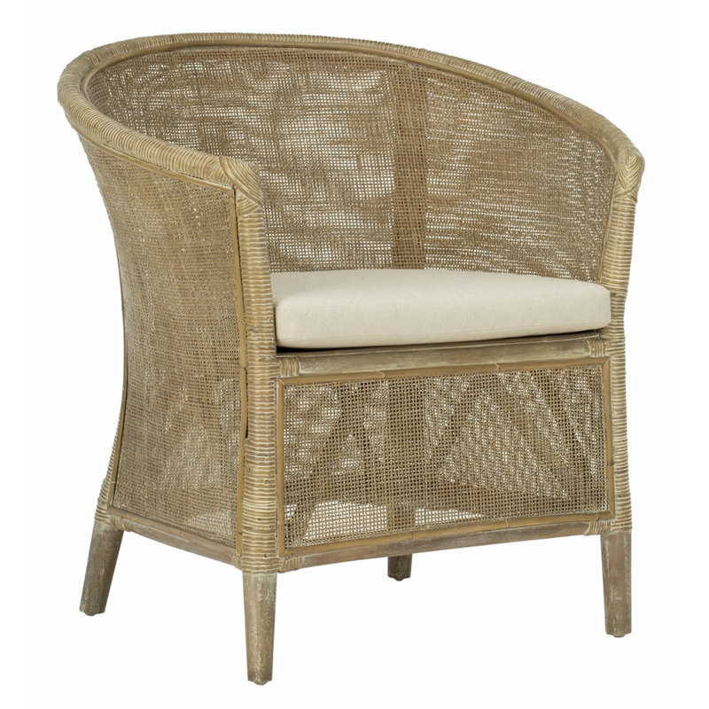 Fauteuil demi-tonneau en lin 31,49 po