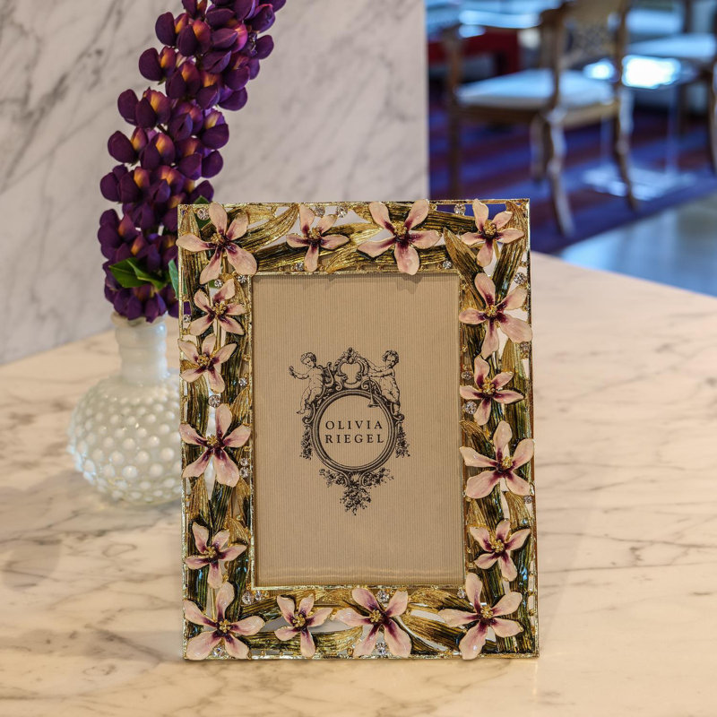 Orchid Delight Metal Picture Frame, 4" W x 6" H