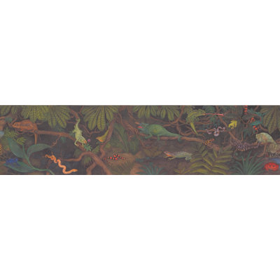 Bordure de papier peint de 0,5 pi x l 180 po Jahnke Lizards, Snakes and Chameleon