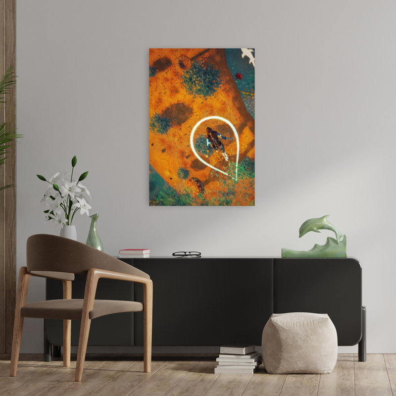 «Adventure On A Trail Abstract Contemporary Shark Nature Landscape», reproduction d'art mural, 36" H x 24" W