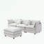 Canapé modulaire en L en chenille avec repose-pieds-690368401