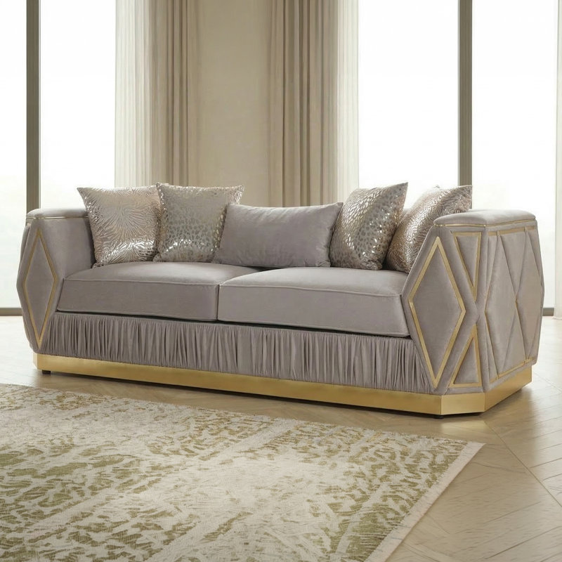 Canapé Dulaney taupe, Gris
