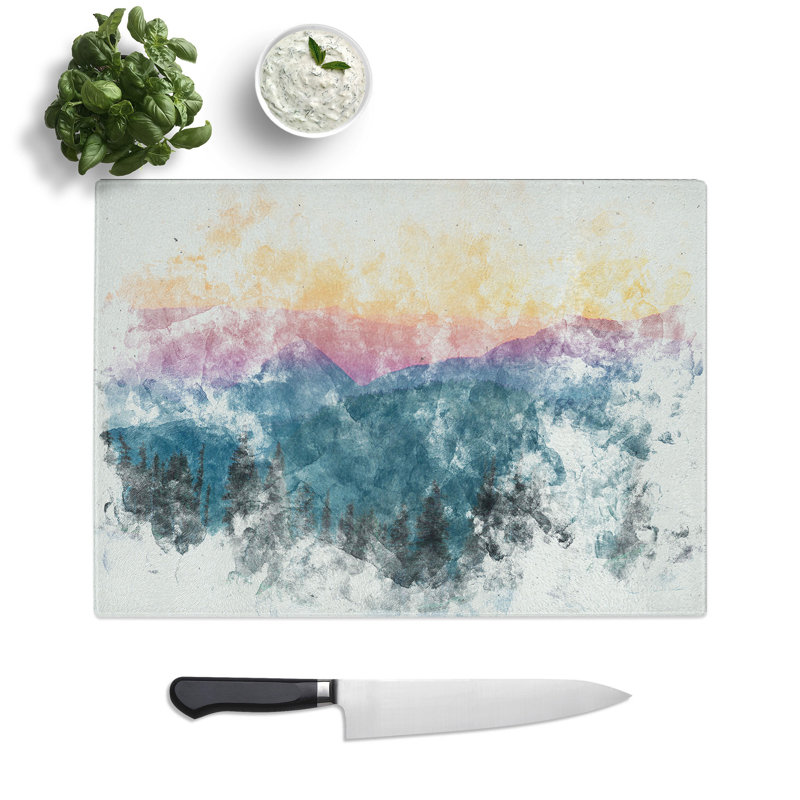 Tempered Glass Mount Rainer in Seattle Chopping Board, 20 cm x 28.5 cm