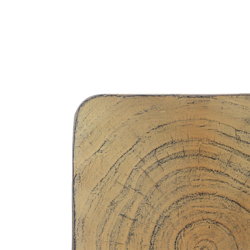 Table d'appoint Mgo Twist Shape - Texture semblable au bois naturel, résistante aux intempéries, sans assemblage (11,75 po x 11,75 po x 16 po)