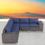 Rattan Wicker 4-Person Seating Group with Cushions