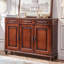 Banc de rangement pour chaussures en bois massif rouge brun