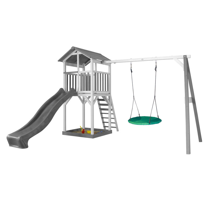 AXI Hemlock Swing Set with 1 Swing(s) , 1 Slide(s), Grey