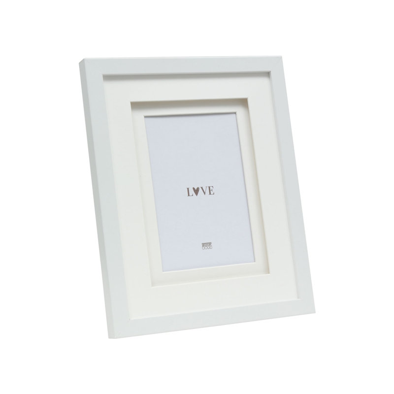 MDF Picture Frame with Mat, White