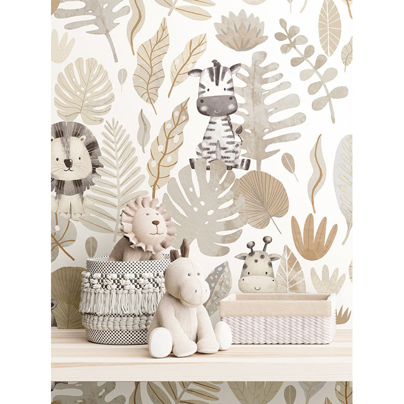 Little Explorers 2 Savannah Jungle Wallpaper Roll, Blue