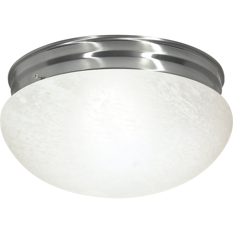 Chacon Glass Flush Mount, Brushed Nickel
