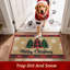 Paillasson de Noël, tapis de porte Merry Christmas absorbant, tapis antidérapant, flocon de neige, tapis de décoration de Noël