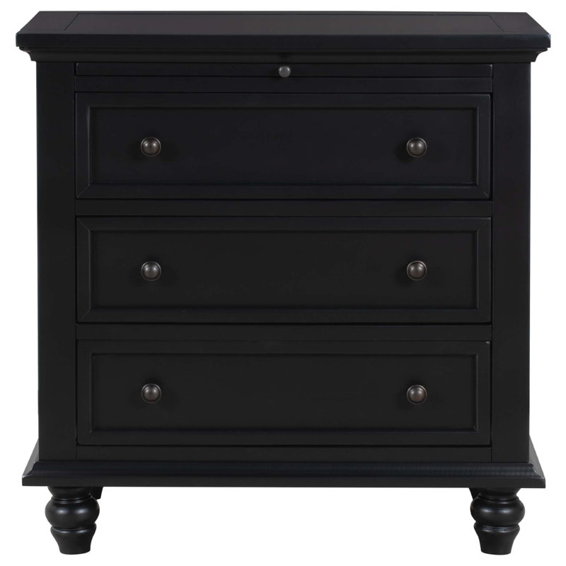 Darshon 3 - Drawer End Table, Black