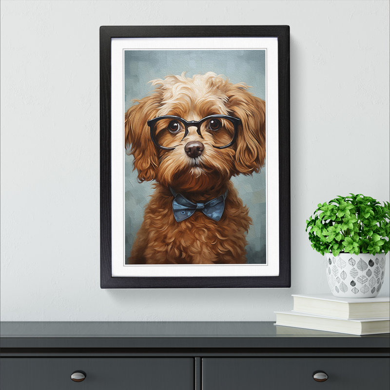 Single Picture Frame Print on Wood, 46cm H x 34cm W, Black Framed