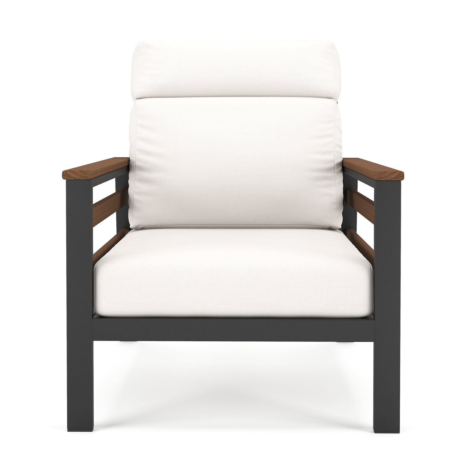 Townsend Sunbrella® Patio Lounge Chair, Canvas White, Brown