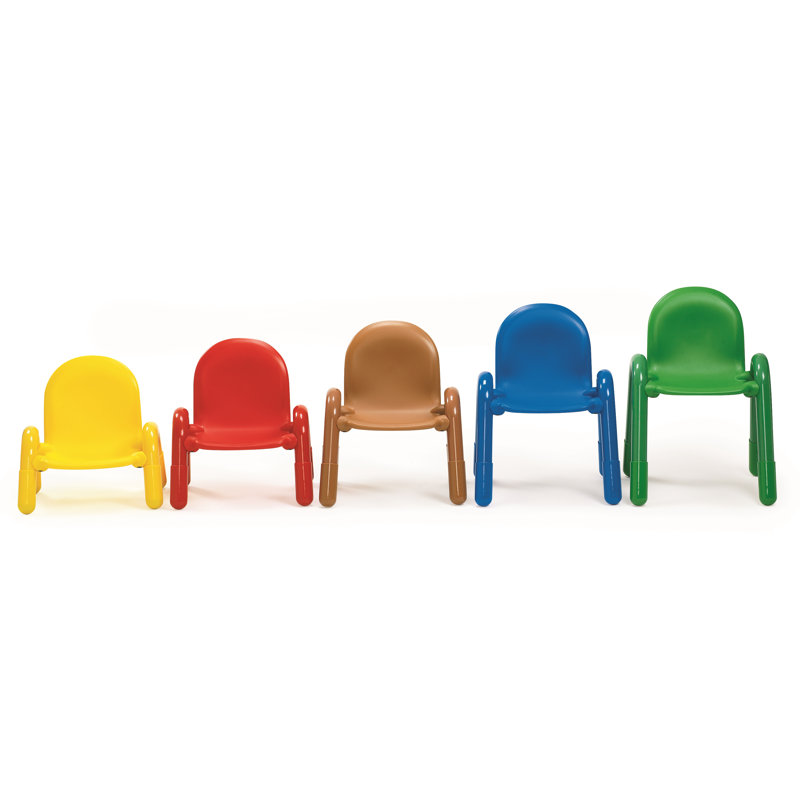 Chaise préscolaire Baseline, 5 po, Rouge pomme d'amour