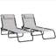 Ensemble de 2 chaises longues pliantes Outsunny