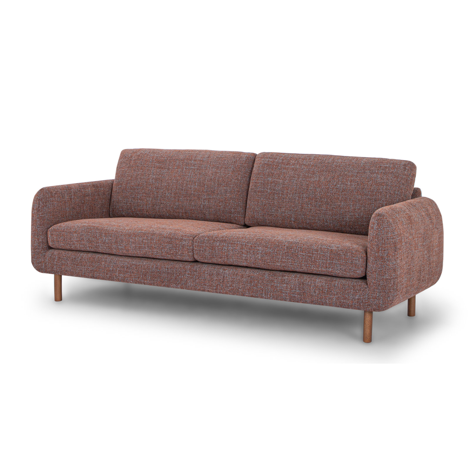 Leno 86'' Upholstered Sofa, Caramel Performance Chenille