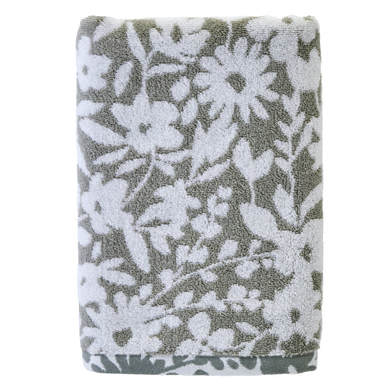 BEDFORD FLORAL JACQ BATH-SAGE, Sage Green