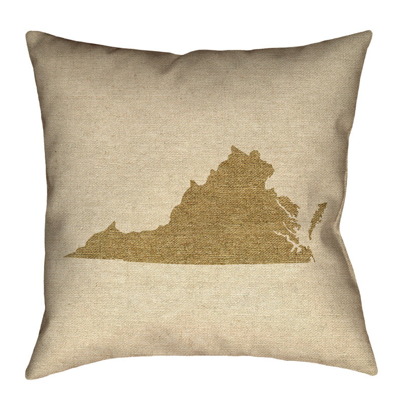 Coussin décoratif à double face Katelyn Smith Virginia, 14 po x 14 po, Brun, Polyester sergé