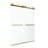 56"-60"W x 80"H Frameless Double Sliding  Shower Door, 3/8 inches (10mm) Thick SGCC Tempered Glass Door, Brushed Gold