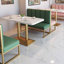 Banquette moderne en similicuir vert