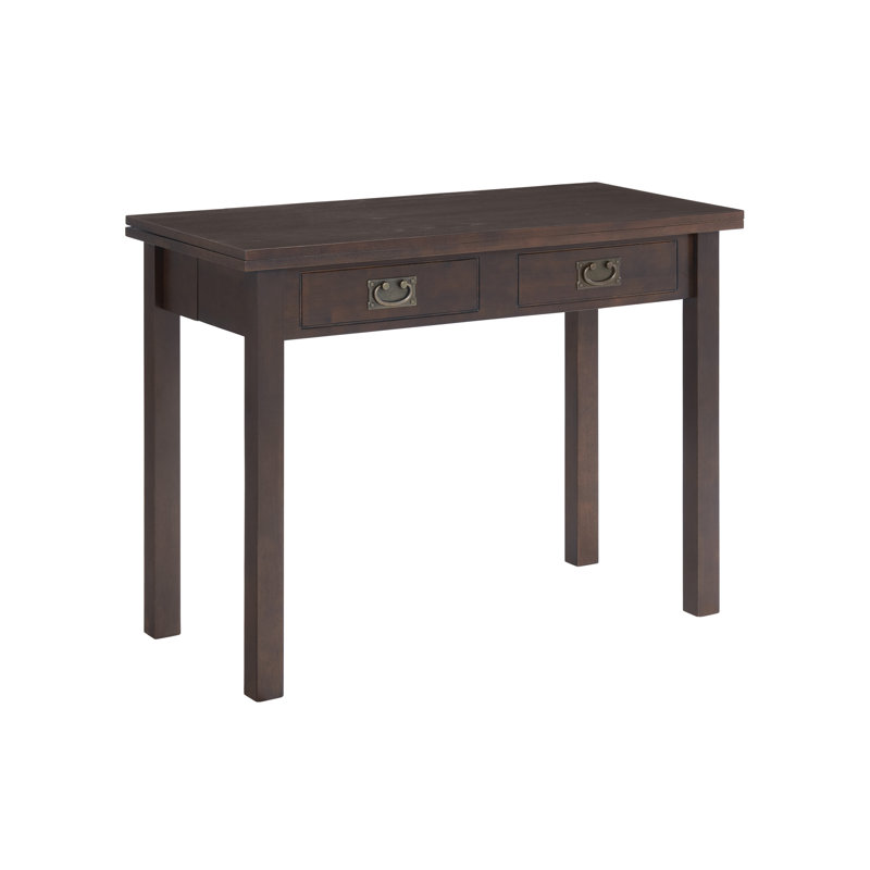 Espresso Wood Extendable Dining Table with Leaves