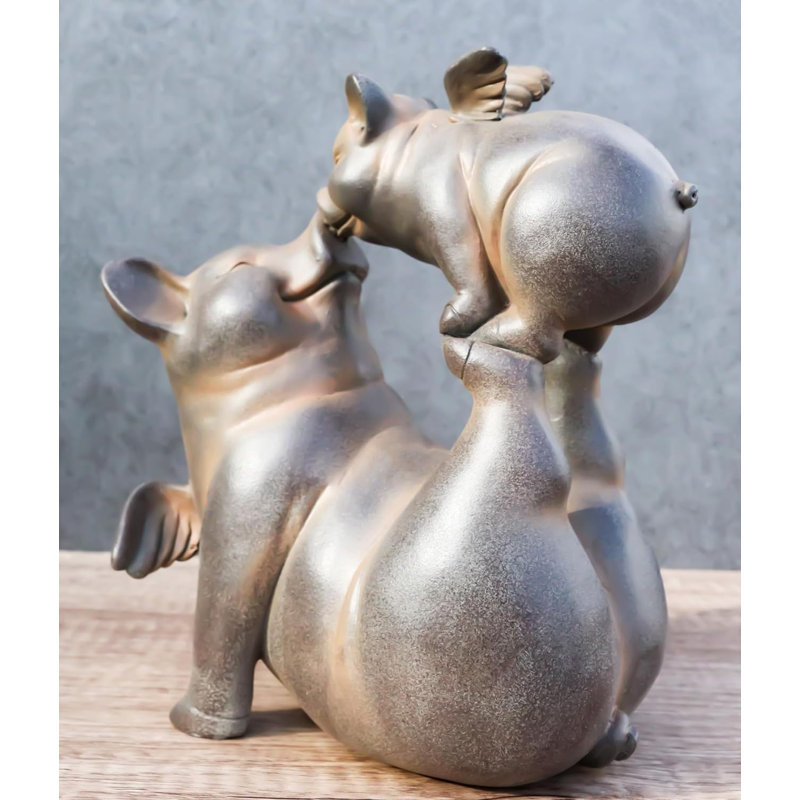 Figurine de cochon rustique