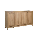 Armoire de rangement à 4 panneaux avec portes et tablettes Gonroff