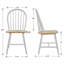 Chaises de salle à manger en bois massif avec dossier à lattes, chaise d'appoint de style campagnard pour Ktichen / salle à manger-433376394