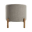 Chaise d'appoint rembourrée Contemporary Taupe - Structure durable et pieds en bois massif pour le salon