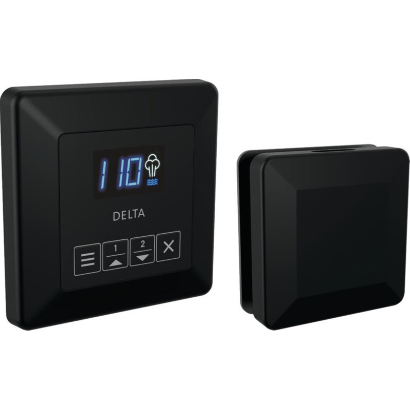 Delta SteamScape Classic Square Steam Shower Kit Matte Black, Steam Shower System Kit, Matte Black 5CH-250T-BL (Generator Not Included)