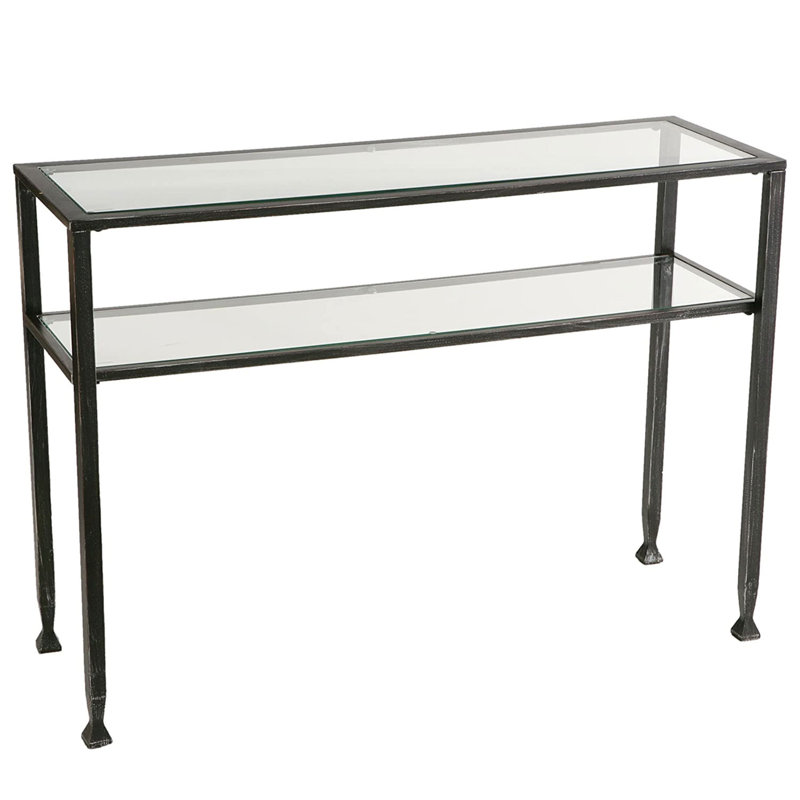 14'' Glass Top Console Table