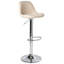 Swivel Upholstered Adjustable Height Counter Stool with Metal Frame-478110543