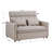 Turku 53" Wide Modern Upholstery Convertible Sleeper Sofa With Adjustable Backrest-101644153