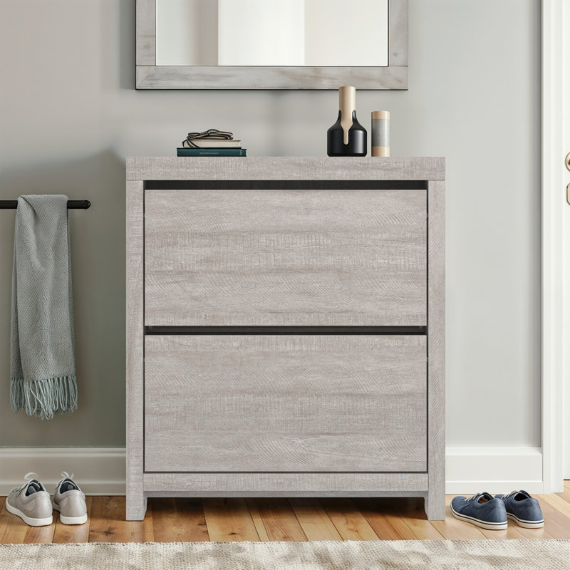 Flip Down Shoe Storage, Dusty Grey Oak