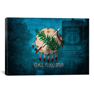 « flags oklahoma route 66 », impression sur toile