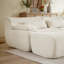 Canapés modulaires pour salon, canapé convertible en U avec repose-pieds-129177058